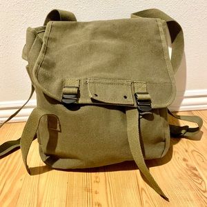 Green Military Canvas Backpack